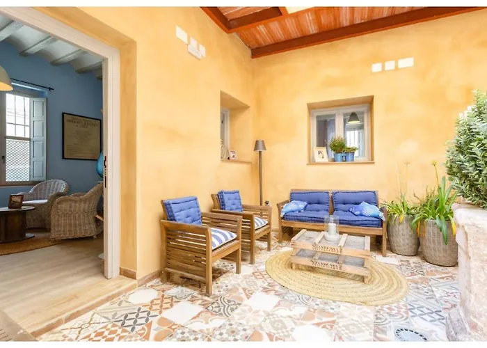 Patio-Caleta Beach Home By Cadiz4Rentals